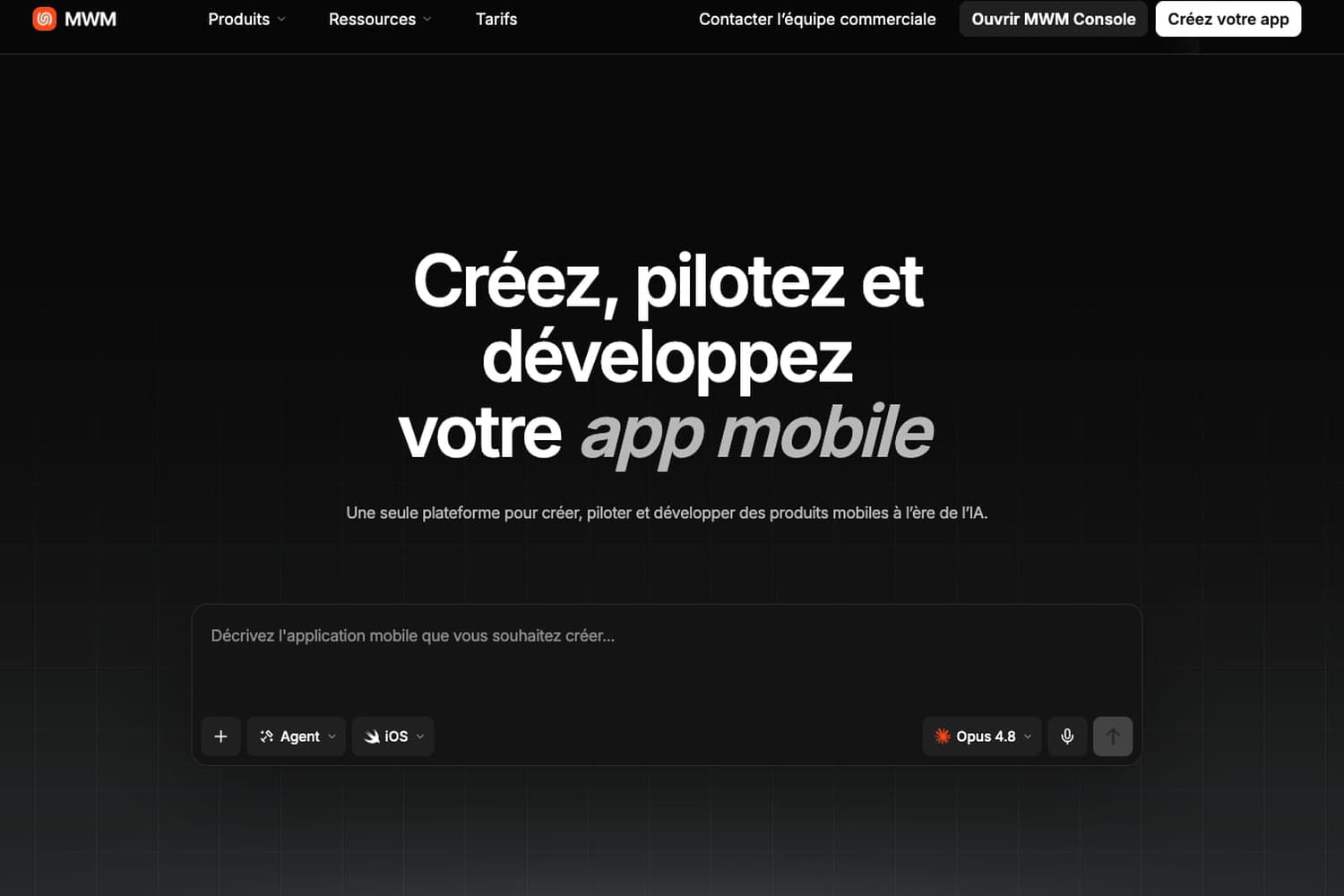 We created a mobile application in 10 minutes with MWM AI